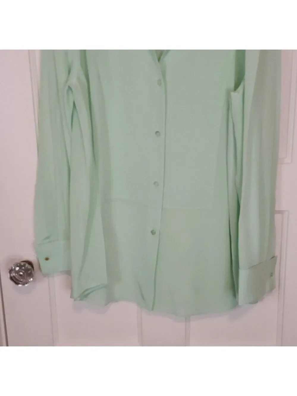 Tory Burch Janet Blouse Crushed Mint